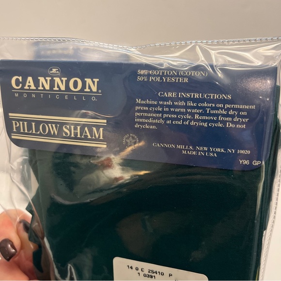 Vintage New Green Cannon Monticello Shams. Set of 2 in original packaging. - Picture 13 of 13